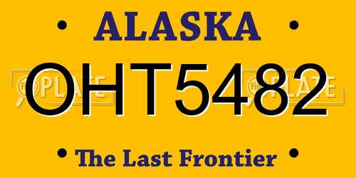 OHT5482 Alaska License Plate