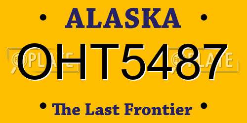 OHT5487 Alaska License Plate