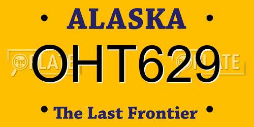 OHT629 Alaska License Plate