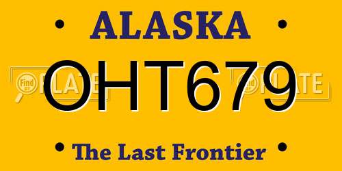 OHT679 Alaska License Plate