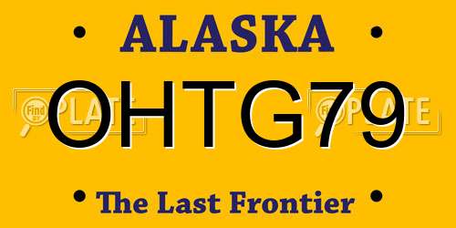 OHTG79 Alaska License Plate