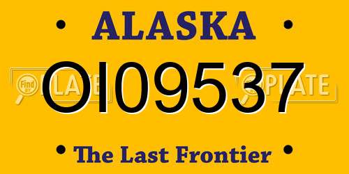 OI09537 Alaska License Plate