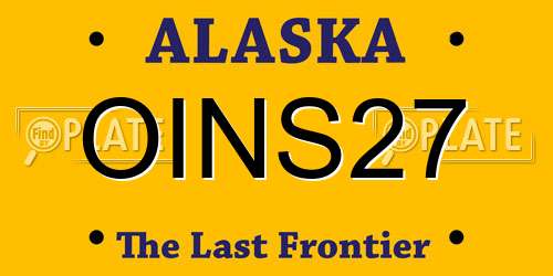 OINS27 Alaska License Plate