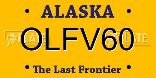 OLFV60 Alaska License Plate