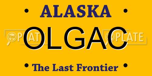 OLGAC Alaska License Plate