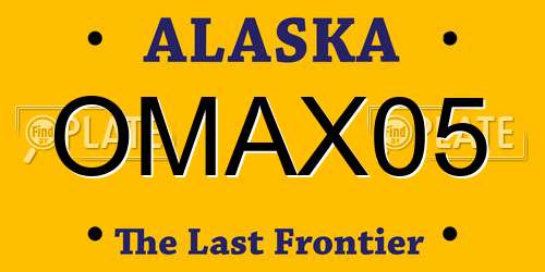 OMAX05 Alaska License Plate