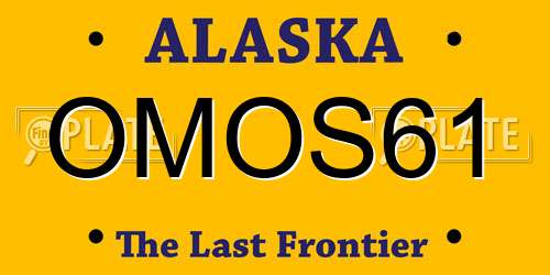 OMOS61 Alaska License Plate