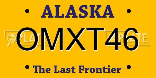OMXT46 Alaska License Plate