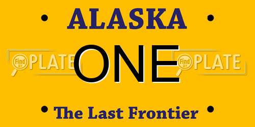 ONE Alaska License Plate