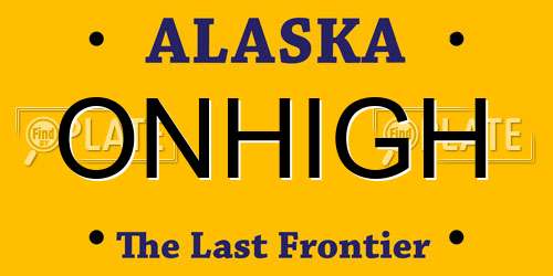 ONHIGH Alaska License Plate