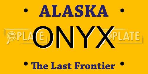 ONYX Alaska License Plate