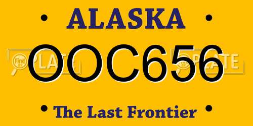 OOC656 Alaska License Plate