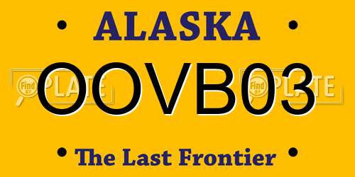 OOVB03 Alaska License Plate