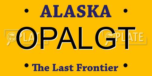 OPALGT Alaska License Plate