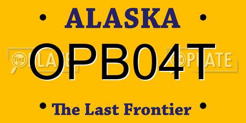OPB04T Alaska License Plate