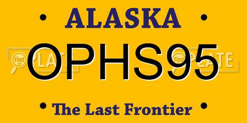 OPHS95 Alaska License Plate
