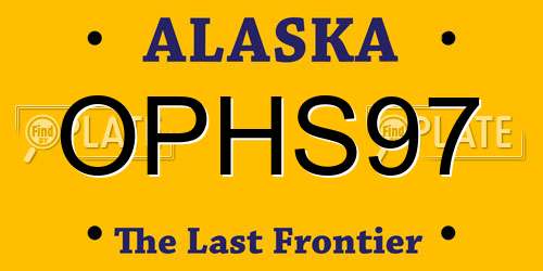 OPHS97 Alaska License Plate