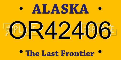 OR42406 Alaska License Plate