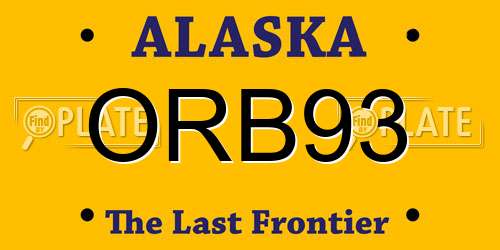 ORB93 Alaska License Plate