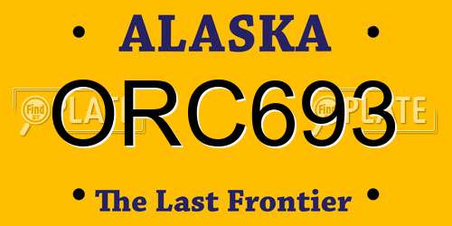 ORC693 Alaska License Plate