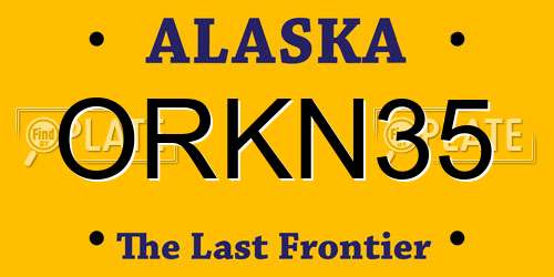 ORKN35 Alaska License Plate