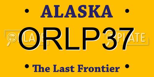 ORLP37 Alaska License Plate