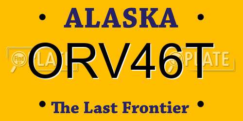 ORV46T Alaska License Plate