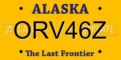 ORV46Z Alaska License Plate