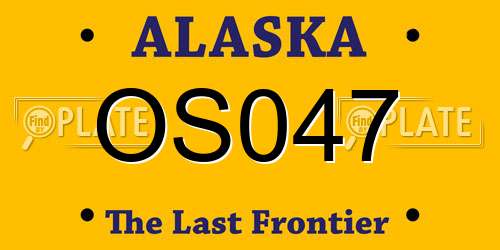 OS047 Alaska License Plate