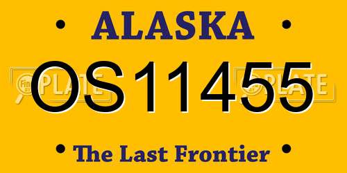 OS11455 Alaska License Plate