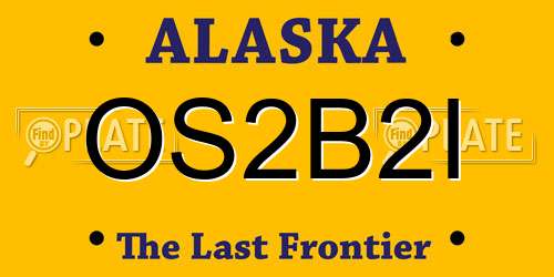 OS2B2I Alaska License Plate