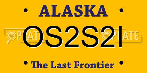 OS2S2I Alaska License Plate
