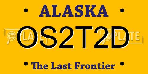 OS2T2D Alaska License Plate
