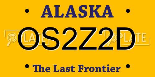 OS2Z2D Alaska License Plate