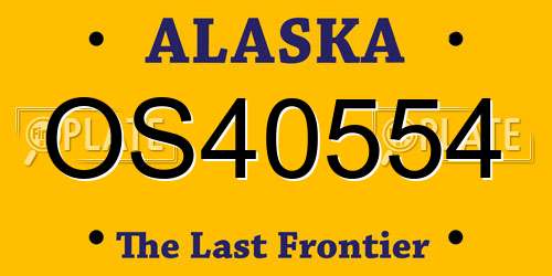 OS40554 Alaska License Plate