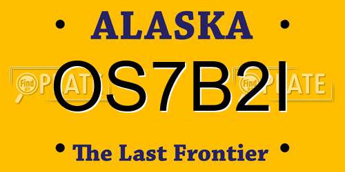OS7B2I Alaska License Plate