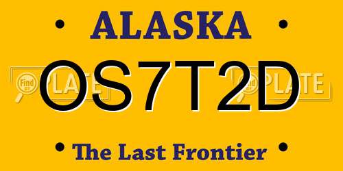 OS7T2D Alaska License Plate
