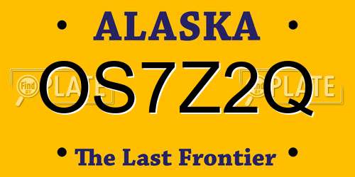 OS7Z2Q Alaska License Plate