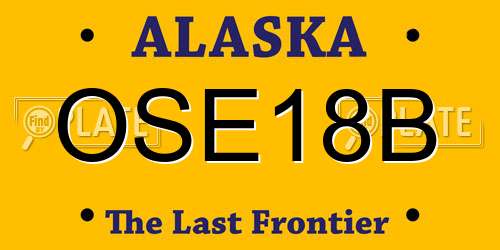 OSE18B Alaska License Plate