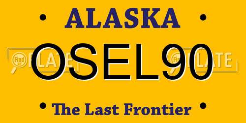 OSEL90 Alaska License Plate