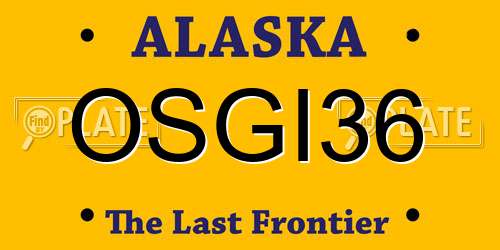 OSGI36 Alaska License Plate