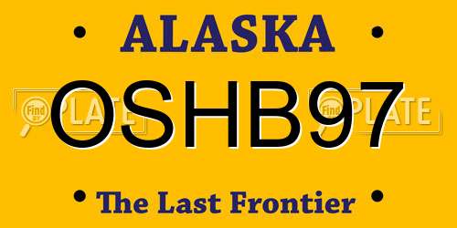 OSHB97 Alaska License Plate