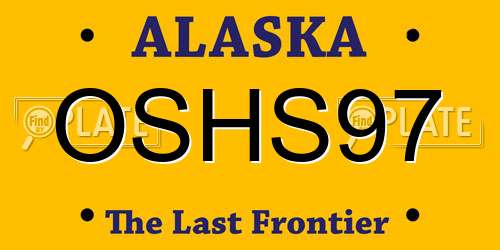 OSHS97 Alaska License Plate