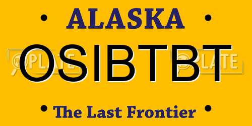 OSIBTBT Alaska License Plate