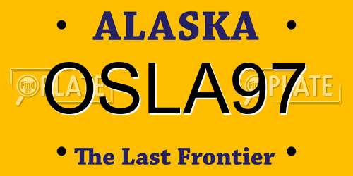 OSLA97 Alaska License Plate