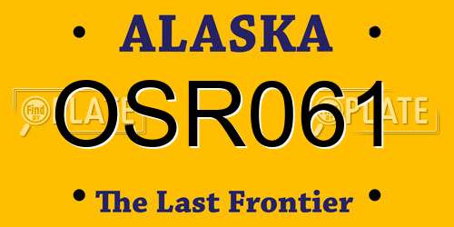 OSR061 Alaska License Plate