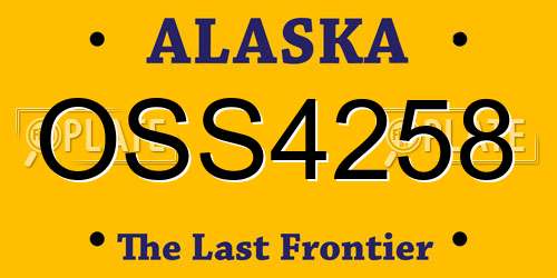 OSS4258 Alaska License Plate