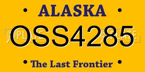 OSS4285 Alaska License Plate