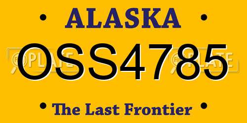 OSS4785 Alaska License Plate