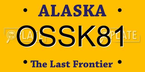 OSSK81 Alaska License Plate
